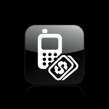 Vector illustration of phone cost