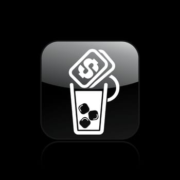 Vector illustration of drink price icon