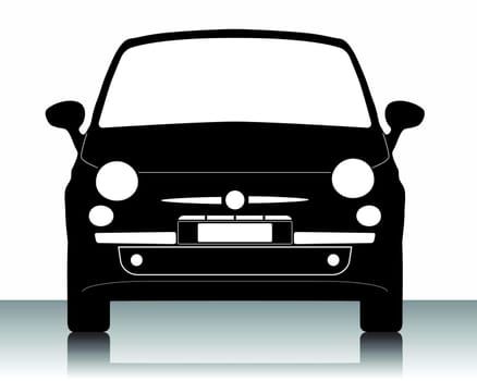 Vector illustration of car silhouette