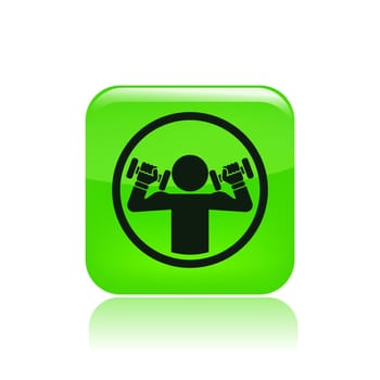 Vector illustration of single isolated weightlifting icon