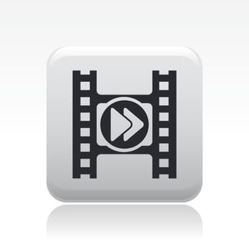 Vector illustration of single isolated player video icon
