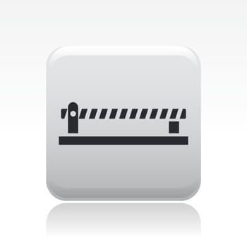 Vector illustration of closed level crossing single icon