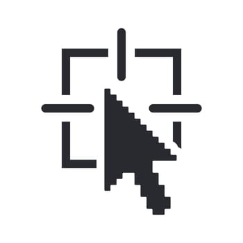 Vector illustration of pointer single isolated icon