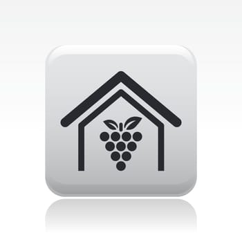 Vector illustration of single isolated grapes icon