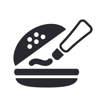 Vector illustration of single isolated sandwich icon