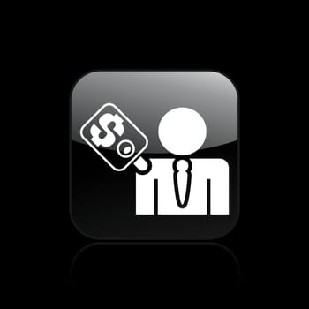 Vector illustration of corruption concept single icon