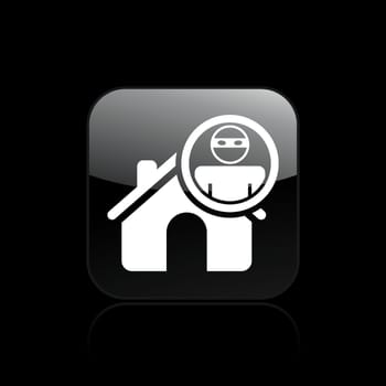 Vector illustration of house thief single isolated icon