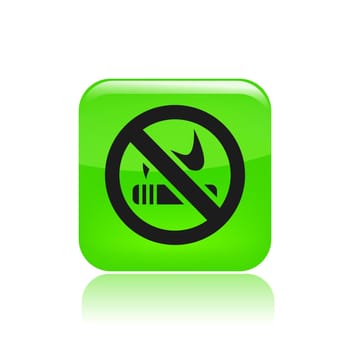 Vector illustration of forbidden smoking single icon
