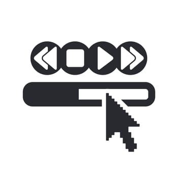 Vector illustration of single isolated player icon