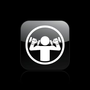 Vector illustration of gym single isolated icon