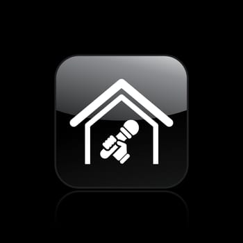 Vector illustration of single isolated karaoke icon