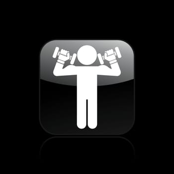 Vector illustration of single isolated gym icon