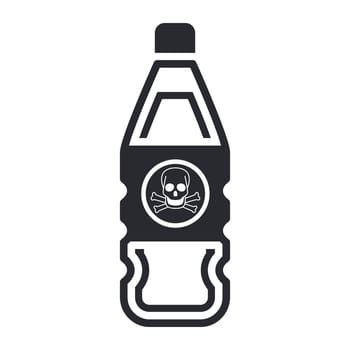 Vector illustration of single isolated dangerous bottle icon
