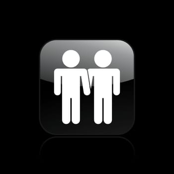 Vector illustration of  homosexual partner couple icon