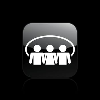 Vector illustration of social network concept single icon
