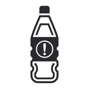 Vector illustration of single isolated dangerous bottle icon