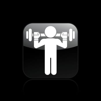 Vector illustration of single isolated vector gym icon