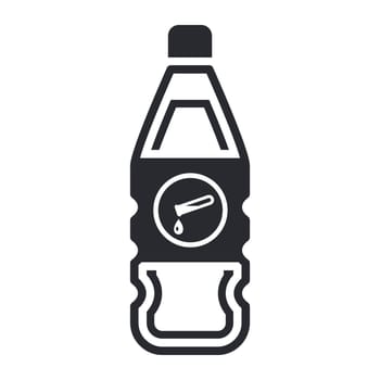 Vector illustration of single isolated dangerous bottle icon