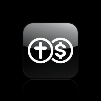 Vector illustration of life insurance policy single isolated icon