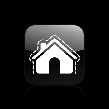 Vector illustration of house protection single isolated icon