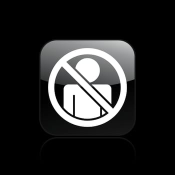 Vector illustration of single isolated icon depicting "access forbidden concept"""