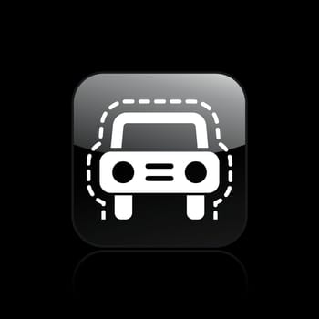 Vector illustration of vehicle insurance protection single isolated icon