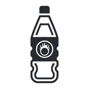 Vector illustration of single isolated dangerous bottle icon