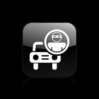 Vector illustration of car's thief single isolated icon