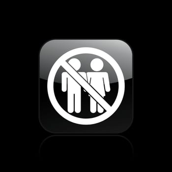 Vector illustration of "access forbidden for partners"" icon single isolated concept"