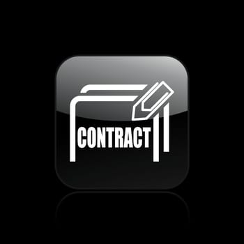 Vector illustration of single isolated contract icon