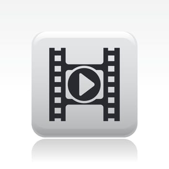 Vector illustration of single isolated player video icon