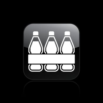 Vector illustration of single water cassette isolated icon