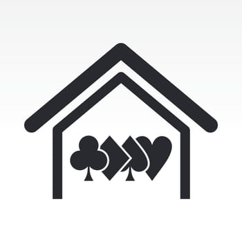 Vector illustration of poker house concept icon
