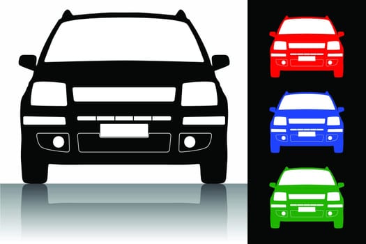 Vector illustration of car silhouette