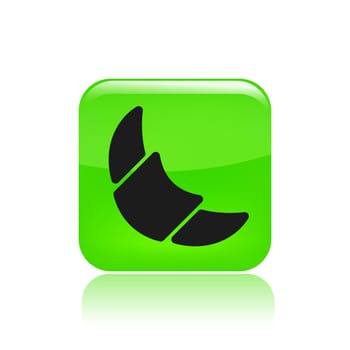 Vector illustration of single isolated croissant icon
