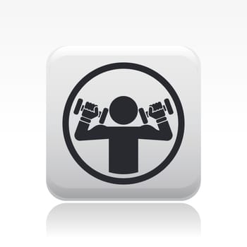 Vector illustration of single isolated gym icon