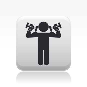 Vector illustration of single isolated gym icon