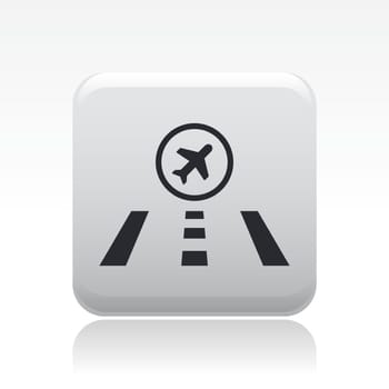 Vector illustration of single isolated airstrip icon