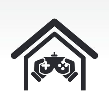Vector illustration of single isolated videogame icon