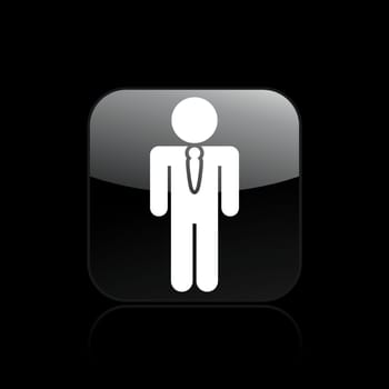 Vector illustration of single isolated dress man icon