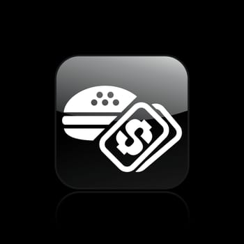 Vector illustration of single isolated food cost icon