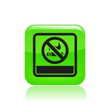 Vector illustration of single isolated no smoke icon
