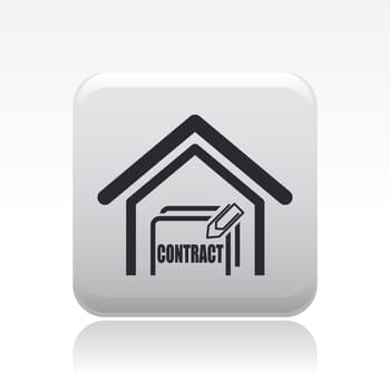 Vector illustration of single isolated house sale icon