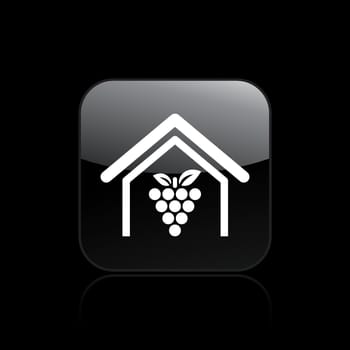 Vector illustration of single isolated wine farm icon