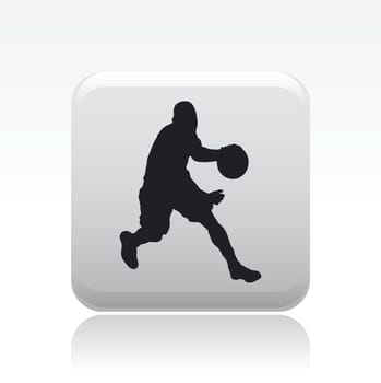 Vector illustration of single isolated basketball player icon