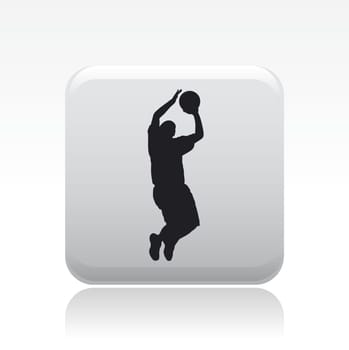Vector illustration of single isolated basketball player icon