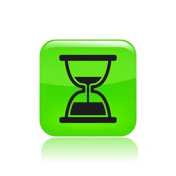 Vector illustration of single isolated hourglass icon