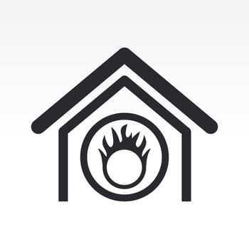 Vector illustration of single isolated danger icon