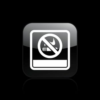 Vector illustration of single isolated no smoke icon
