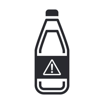 Vector illustration of single isolated dangerous bottle icon